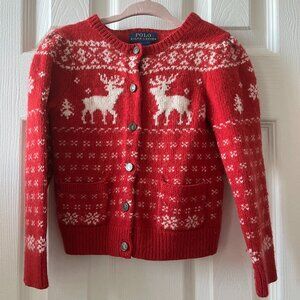 Polo Ralph Lauren Knit Holiday Reindeer Cardigan